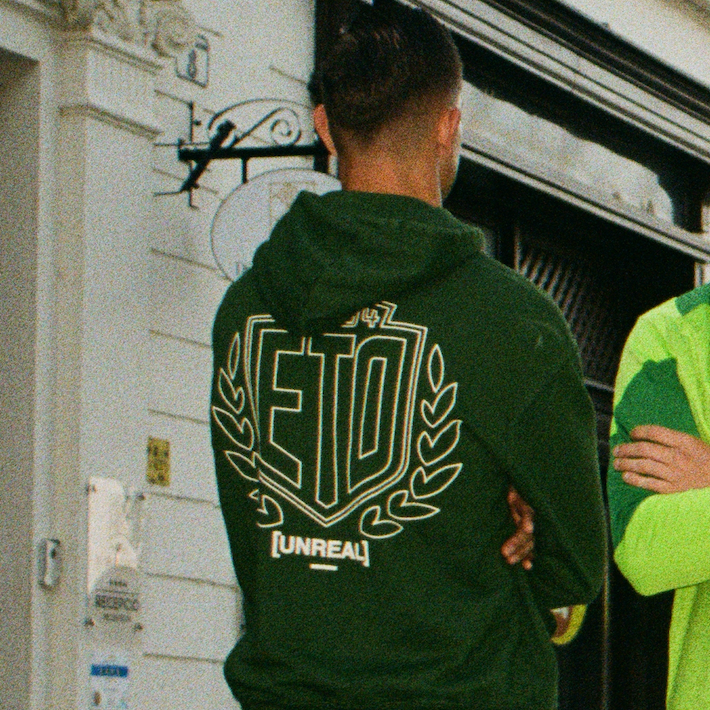 ETO × UNREAL Oversized Hoodie Zöld